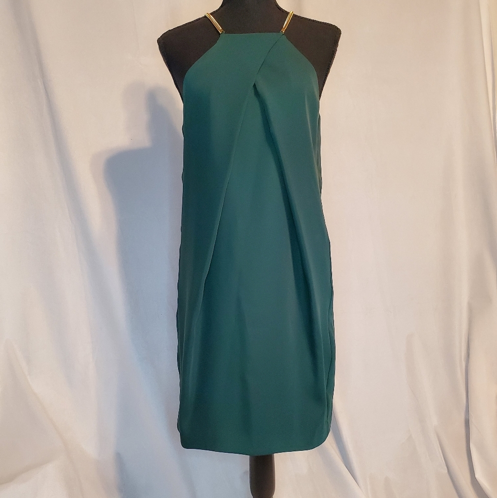 Emerald Green Dress with Metal Straps